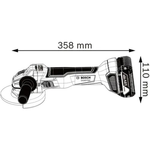 Bosch Professional GWS 18V-10 (без АКБ и ЗУ) аккумуляторная угловая шлифмашина, 06019J4002