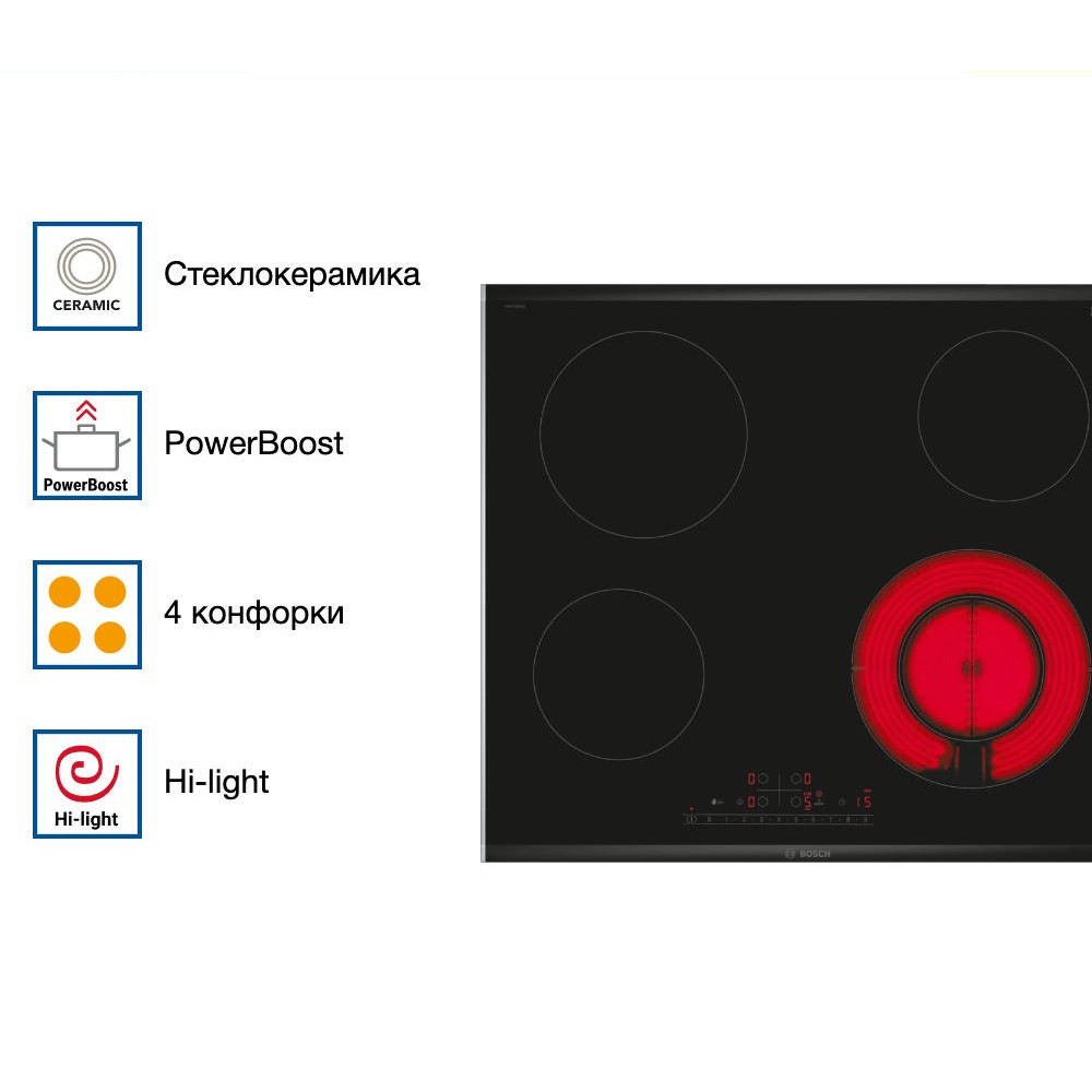 Электрическая варочная панель Bosch PKF675FP2E
